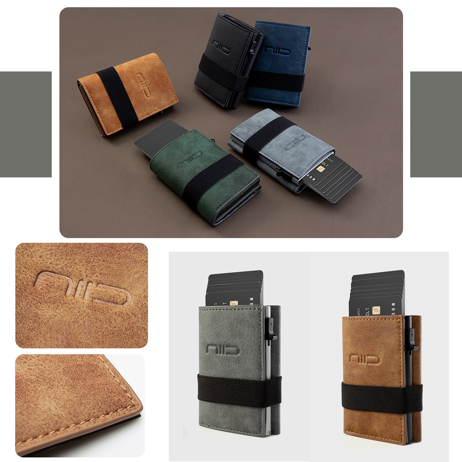 香港行貨 NIID Slide Mini Wallet II‧環保純素皮革 RFID小銀包型卡片盒 NII17